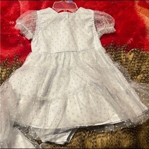 Light blue  Polka Dot Tulle Dress